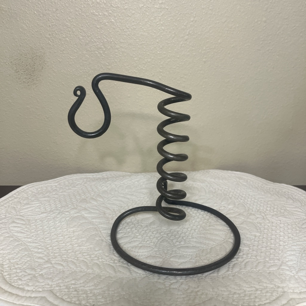 Vintage Twisted Iron Courting Candlestick Holder